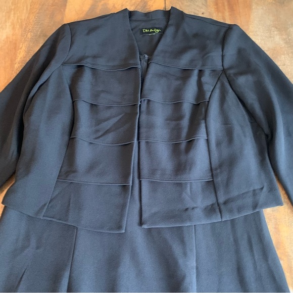 DN Design Vintage Black 2-Piece Dress & Jacket Set - Picture 4 of 14